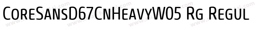 CoreSansD67CnHeavyW05 Rg Regular字体转换